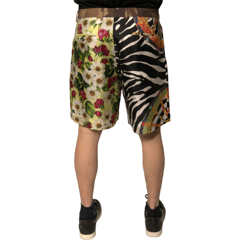 Dolce & Gabbana Multicolor Silk Shorts for Elegance