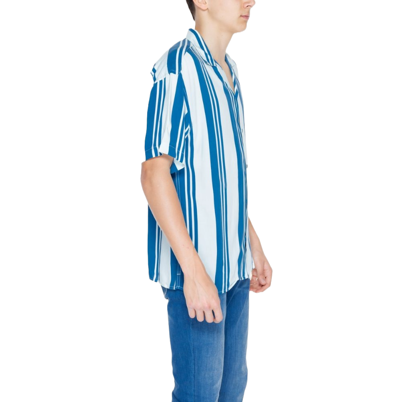 Jack & Jones Blue Viscose Shirt for Effortless Sophistication