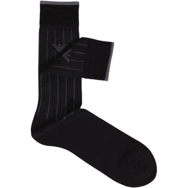 Emporio Armani Black Cotton Sock - Luxury Essential Accessory