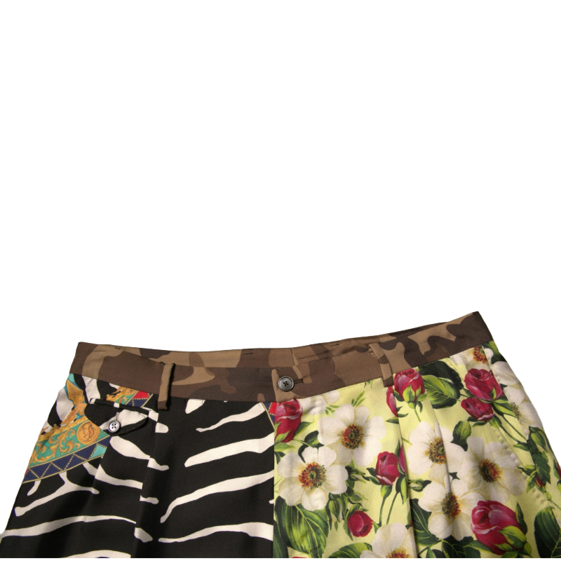 Dolce & Gabbana Multicolor Silk Shorts for Elegance