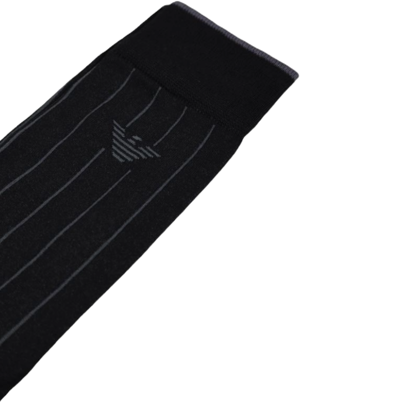 Emporio Armani Black Cotton Sock - Luxury Essential Accessory