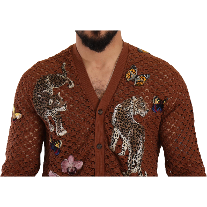 Dolce & Gabbana Multicolor Cashmere Embroidered Cardigan