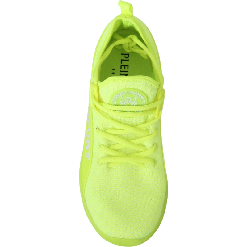 Philipp Plein Light Green Leather Sneakers for Elevated Style